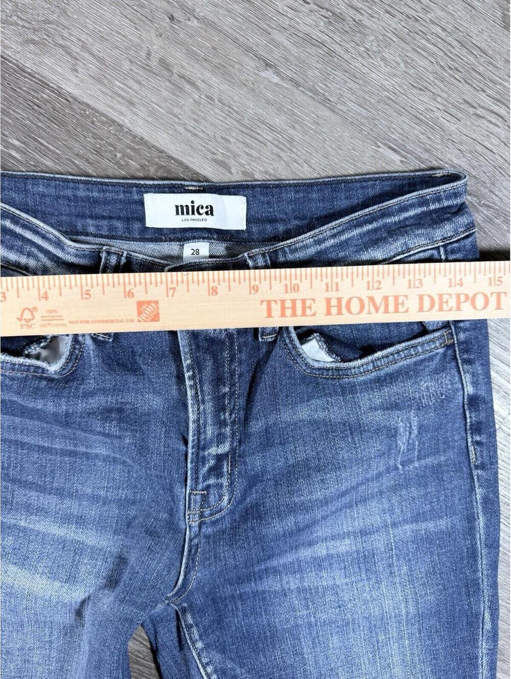 Mica High Rise Flare Jeans Women's 28 Blue Denim Stretch - Picture 3 of 7